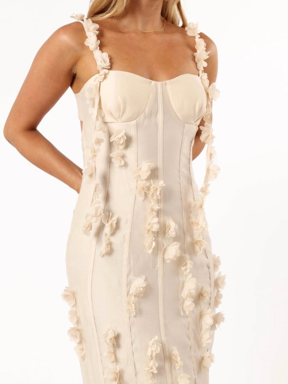 Bridal Floral Midi Dress - Picture 3 of 8